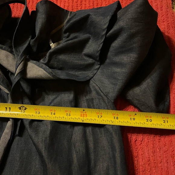 A’gaci - Chambray Tie Off the Shoulder Top - Picture 6 of 9